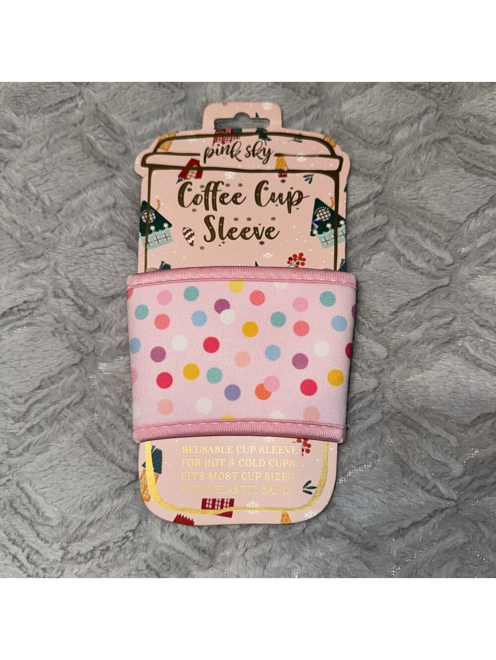 Pink Sky Coffee Cup Sleeve Insulated Neoprene Cup Sleeve for Hot and Cold Drinks